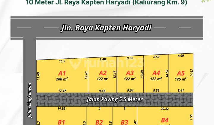 Tanah Jogja Dekat Jalan Palagan dan Jalan Kaliuarang Km. 9, Cocok Hunian dan Kost