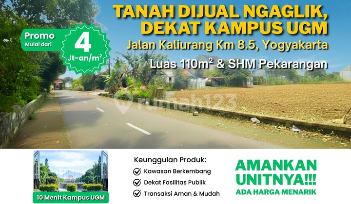 Land for Sale in Ngaglik, Near a Prestigious Campus