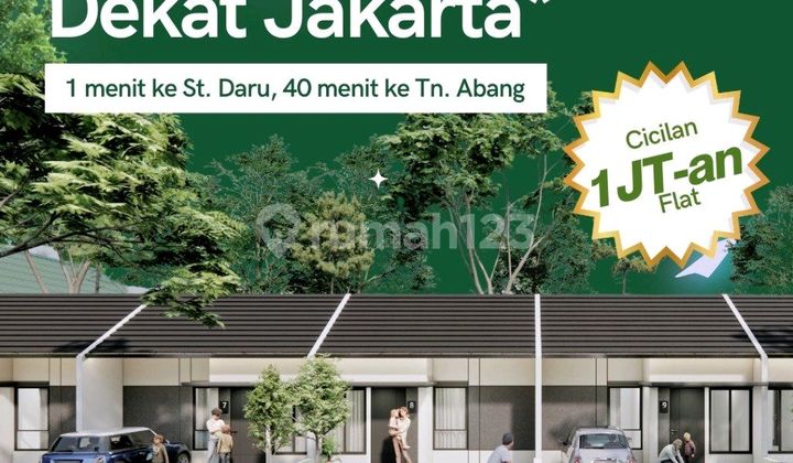 Daru Village- Rumah Subsidi Hanya 1 Menit Ke Stasiun Dekat Tol Cicilan 1jtan Flatt 2