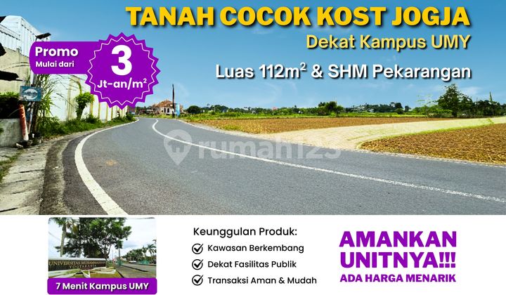 Tanah Murah Gamping, Dekat Tugu Jogja, Tepi Jalan Raya Tanah Murah Gamping, Dekat Tugu Jogja, Tepi Jalan Raya