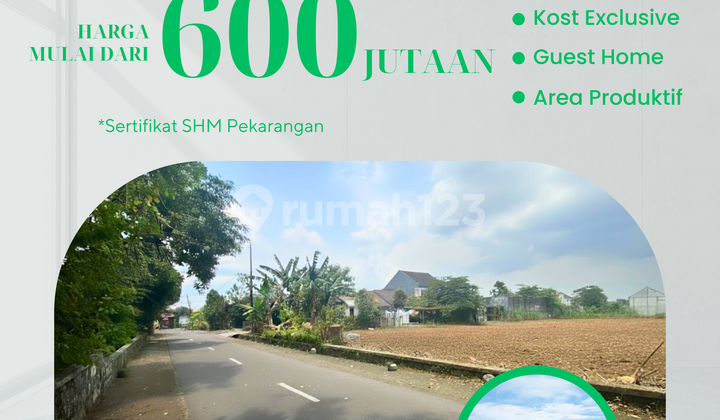 Tanah Strategis Yogyakarta, 10 Menit Kampus UGM, 7 Menit Ringroad,