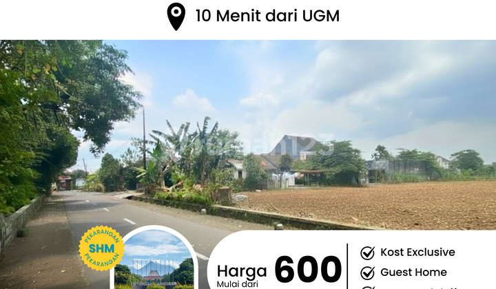 Tanah Jogja, Dekat Kampus UGM, Lahan Siap Bangun