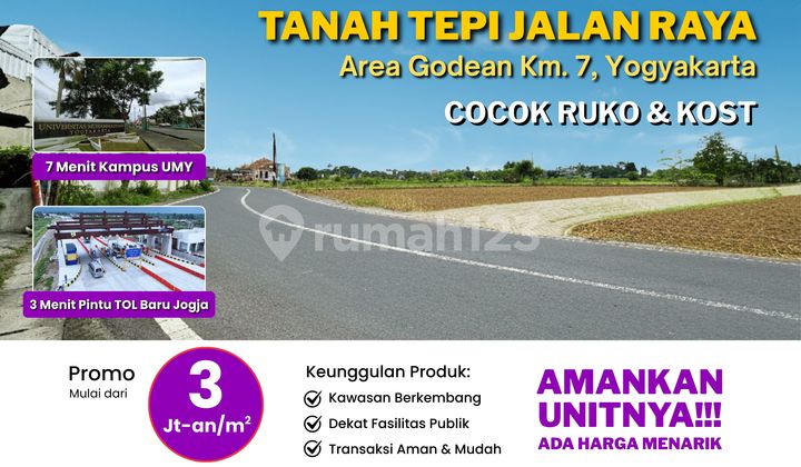 Tanah Area Kota Jogja, Dekat Maliboro dan Tugu Jogja