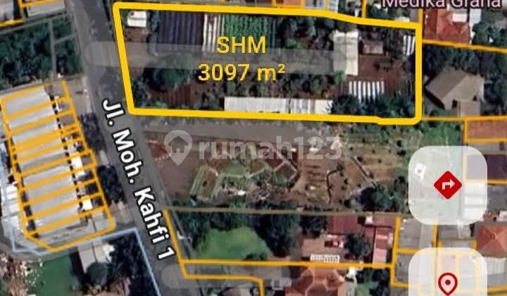 Tanah Pinggir Jl Raya M Kahfi Cipedak Jaksel Cocok untuk Cluster