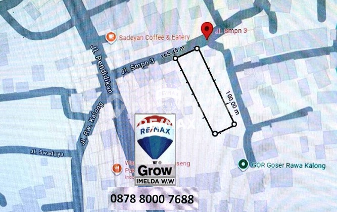 Dijual Kavling di Rawakalong (Sebelah Selatan Pamulang )