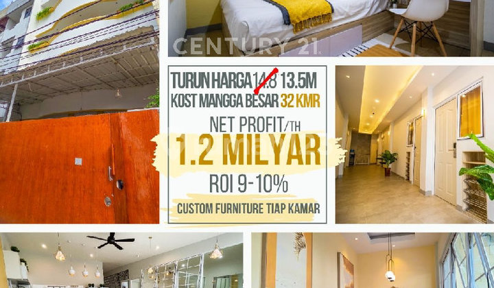 Dijual Cepat, Rumah Kost Kosan 32 Kamar di Mangga Besar