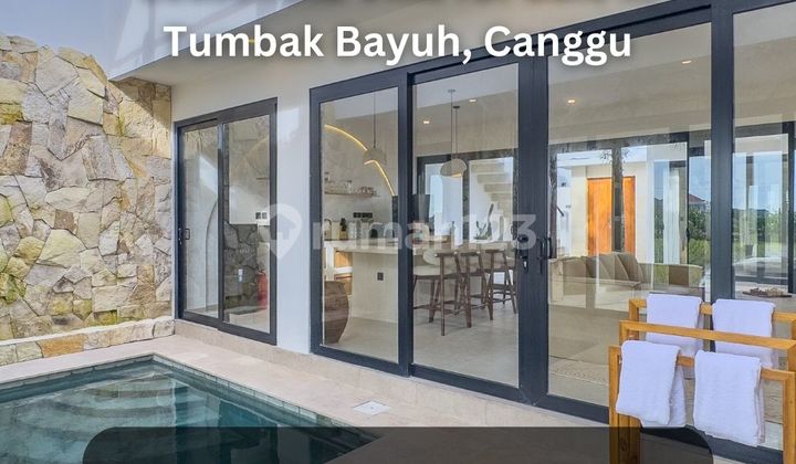 Villa Modern 2 Kamar Tidur dengan Rooftop di Tumbak Bayuh, Canggu