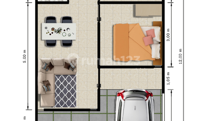 Rumah di DEWE RESIDENCE LAKE VIEW - GRATI PASURUAN Type MAWAR 2