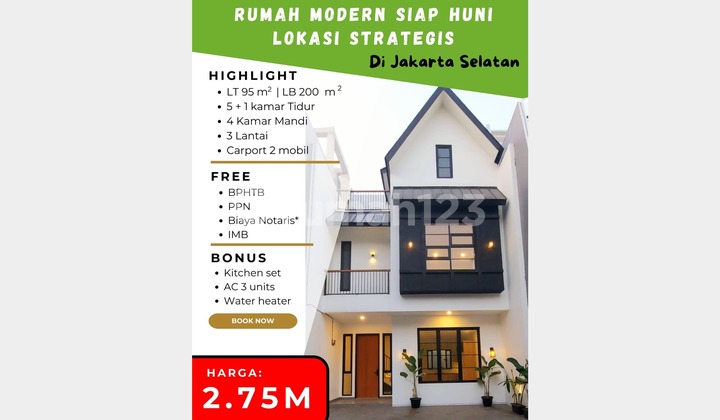 Rumah Brand New 3 Lantai di Jagakarsa, Jakarta Selatan Rumah Brand New 3 Lantai di Jagakarsa, Jakarta Selatan