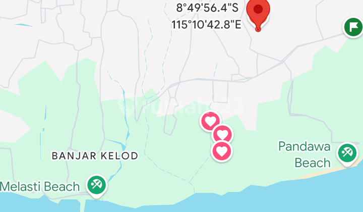 Tanah Dijual di Bali - Freehold 97 Are Dekat Pantai Pandawa & Melasti
