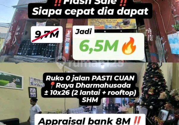 Flash Sale: Shop-House for Sale, Zero Road Access on Dharmahusada Raya