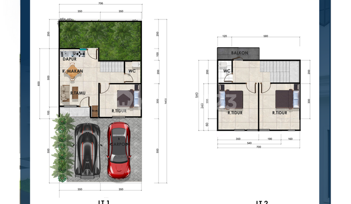 Classic House - Type 63, 2 Floors, SHM - Sukabangun II 2