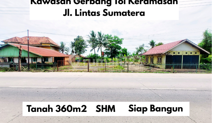 Tanah Pinggir Jalan Lintas Sumatera | Free Biaya Akad | SHM