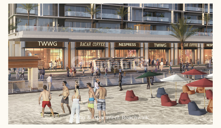 Cicil 59 Juta atau 5M Apartemen 4 Bedroom The Palm Beach Areca View Laut Corner di Riverwalk Island Pik