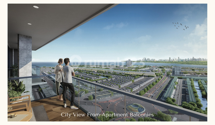 Apartemen 4 Br Baru The Palm Beach View Laut di Riverwalk Island Pik