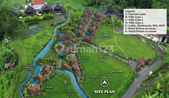 Sewa Tanah Premium di Ubud Bonus Air Terjun Sewa Tanah Premium di Ubud Bonus Air Terjun
