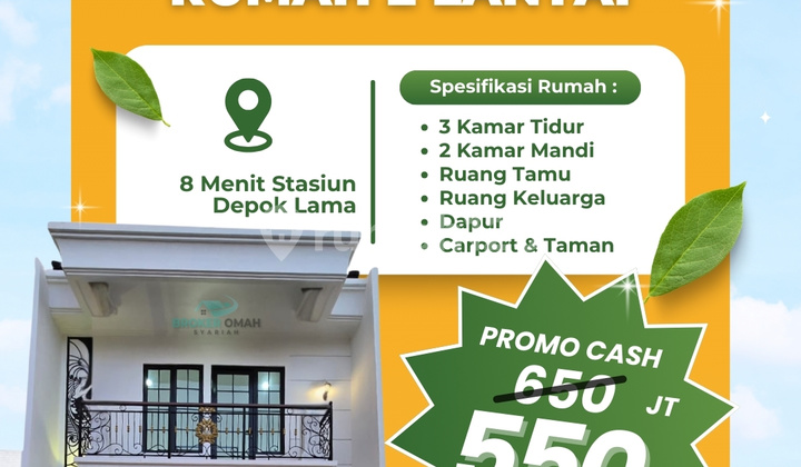 Investasi Rumah 2 Lantai Depok Dekat Ui & KRL Harga Soft Launching