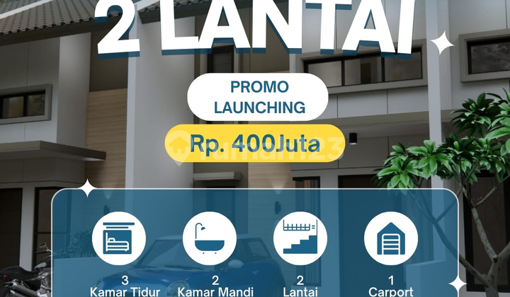 Rumah Modern Minimalis 2 Lantai Dekat Stasiun Citayam 10 Menit