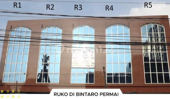 Ruko Hadap Utara Bangunan 3.5 Lantai SHM Unfurnished di Bintaro