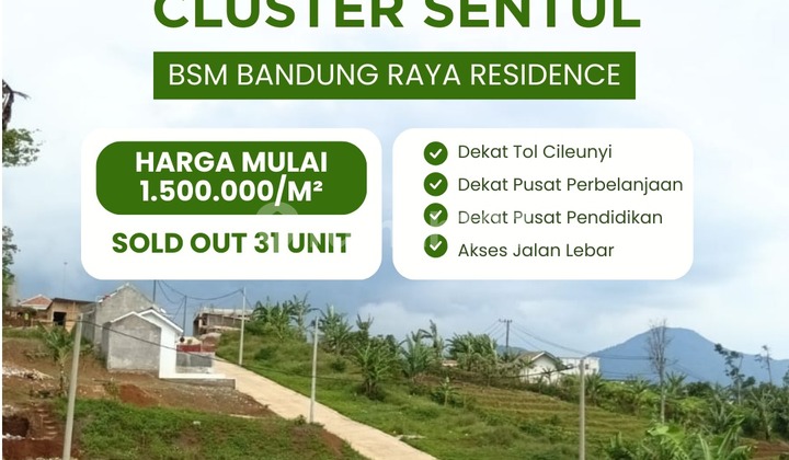 Golden Opportunity for Land Plot Investment in Cluster Sentul BSM Bandung Raya Residence - Strategic & Flood-Free