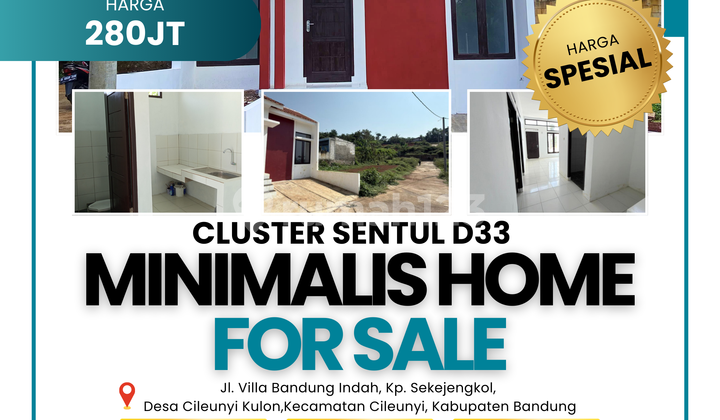 Dijual Cepat! Rumah Cluster Sentul Kavling D33, Lokasi Strategis