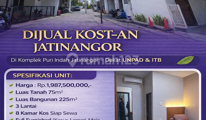 Investasi di Jatinangor! Kosan 8 Kamar Siap Huni Dekat Kampus Ternama
