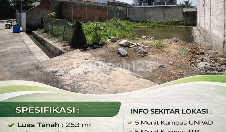 Land 253M² in Sayang Jatinangor Near Brimob Headquarters