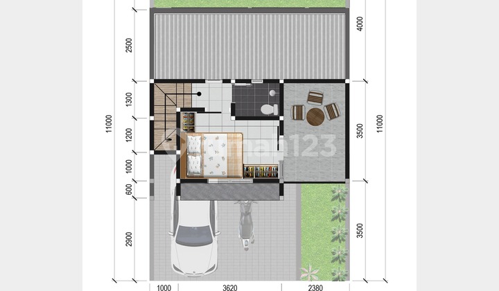 Hunian Eksklusif 2 Lantai Bergaya Modern