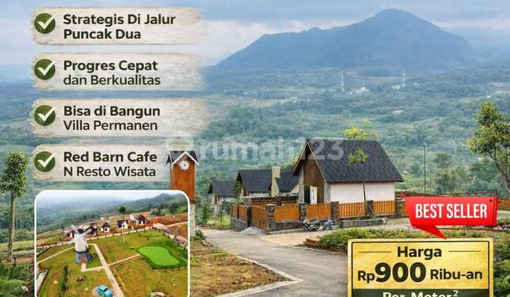 Tanah Kavling Eropa Dekat Akses Wisata View Pegunungan