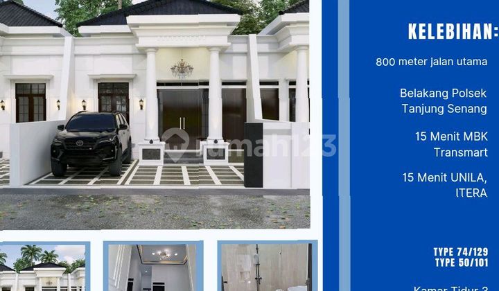 Rumah Siap Huni Tanjung Senang Rumah SHM Bagus di Tanjung Senang