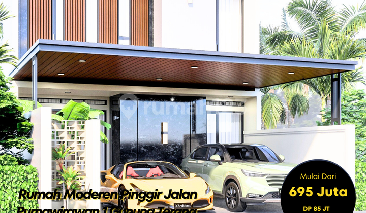 Rumah Moderen Dua Lantai Pinggir Jalan Utama Rumah Moderen Dua Lantai Pinggir Jalan Utama