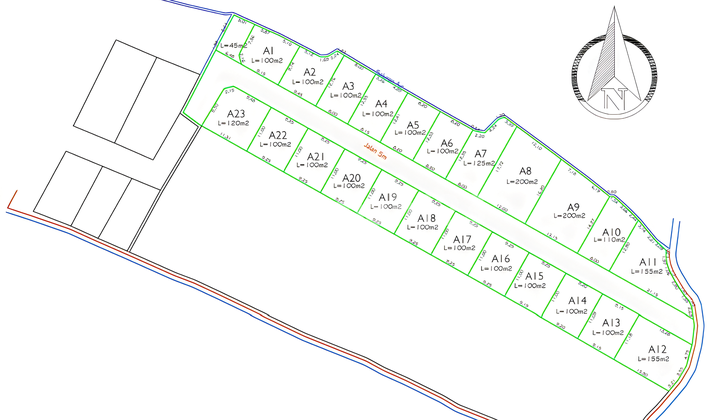 Dijual Tanah Kavling Ekslusive Harga Ekonomis View Sawah di Utara Pantai Nyanyi, Tabanan, Bali