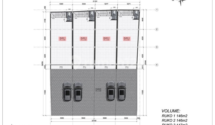 Dijual Ruko Terletak di Jalan Kebo Iwa Utara, Denpasar Barat