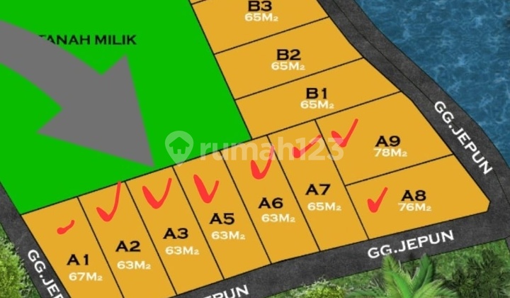 Remaining 4 Strategic Cheap Land Plots in Gunung Talang Denpasar