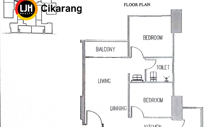 Meikarta 3 Bedroom Apartment, 22nd Floor, Northview Tower, Lippo Cikarang 2