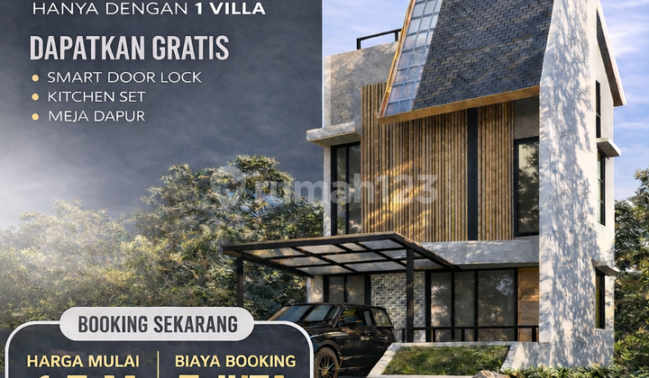 Rumah Villa Strategis di Kota Batu 2 Lantai Full Furnish
