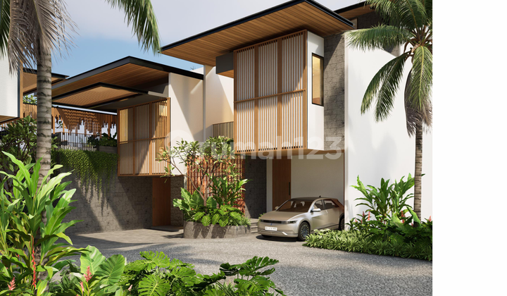 Villa Modern 2 Bedroom Freehold di Canggu, 3 Lantai dengan Rooftop View Sawah
