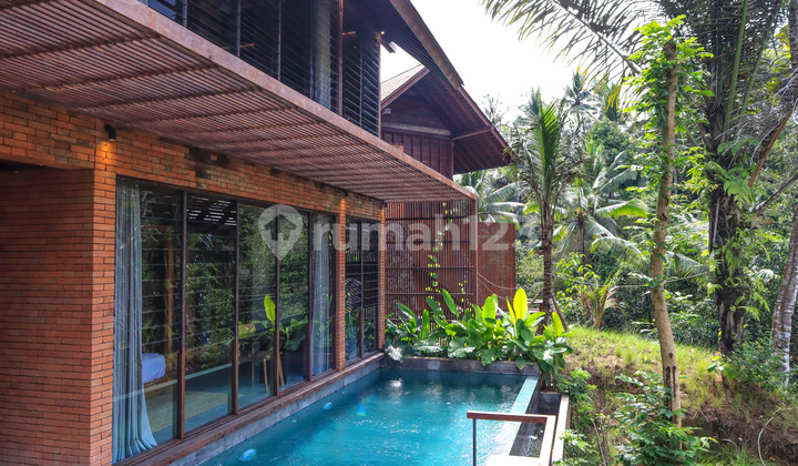 Dijual Villa 2Br Ubud Jungle River View - Private Pool, Fully Furnished