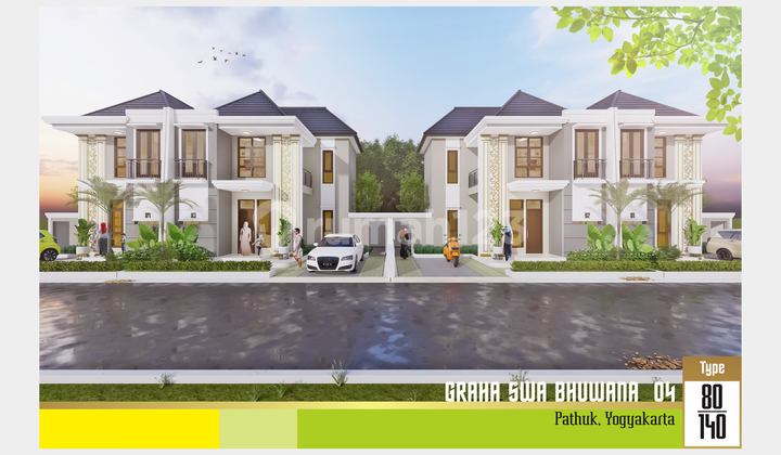 Jual Rumah Minimalis Modern Type 80/140 Patuk, SHM - 1,1 M