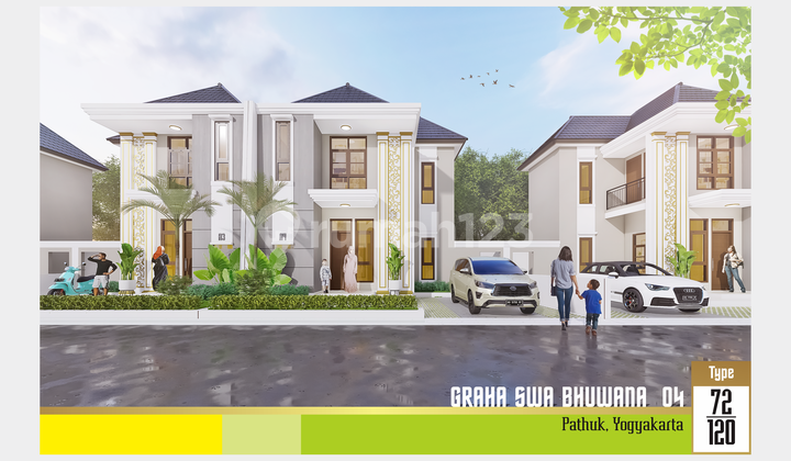 Jual Rumah Minimalis Modern Type 72/120 Patuk, SHM - 790 Jt