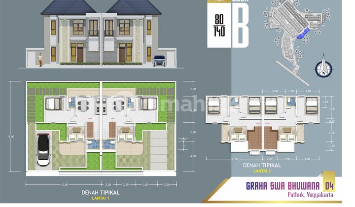 Jual Rumah Minimalis Modern Type 80/140 Patuk, SHM - 1,1 M 2