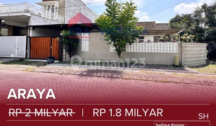 Rumah Hook Bagus Cluster Araya Jalan Lebar