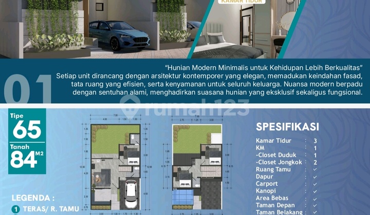 Rumah Modern dengan Mezanine Hadir di Boyolali dengan Harga Terbaik