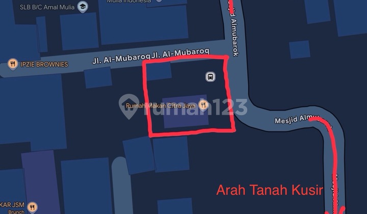 Dijual Tanah Pinggir Jalan Hook 7 Menit Dari Gandaria City di Jalan Almubarok Raya, Cipulir, Kebayoran Lama, Jakarta Selatan Dijual Tanah Pinggir Jalan Hook 7 Menit Dari Gandaria City di Jalan Almubarok Raya, Cipulir, Kebayoran Lama, Jakarta Selatan