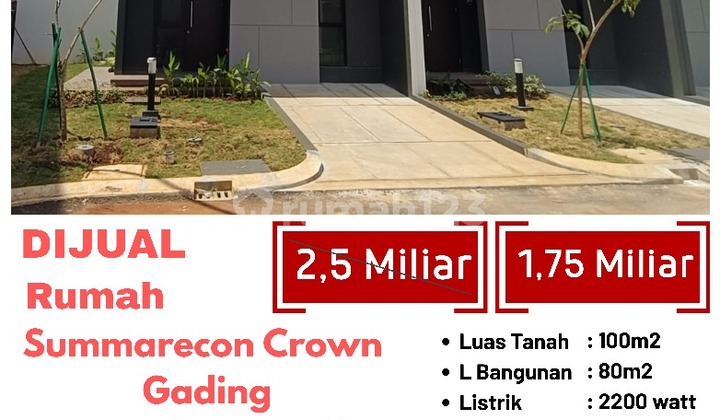 Di Jual Rumah Siap Huni Harga Turun Menjadi 1.75M 2