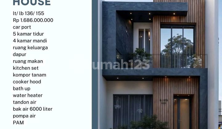 Beverly House Type Helena: Modern Luxury Residence in Walikota with 5 Bedrooms, Inner Garden, and All Facilities Ready to Move In! 1