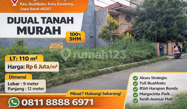 Matang Buahbatu Land 110 M² - SHM Ready to Build Super Strategic Location
