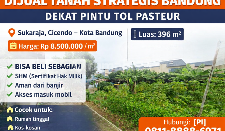 Prospective Land in the Heart of Cicendo with Fast Toll Road Access