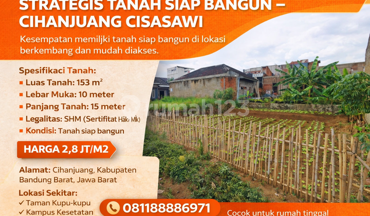 Tanah Premium Harga Kompetitif di Kawasan Cihanjuang Tanah Premium Harga Kompetitif di Kawasan Cihanjuang