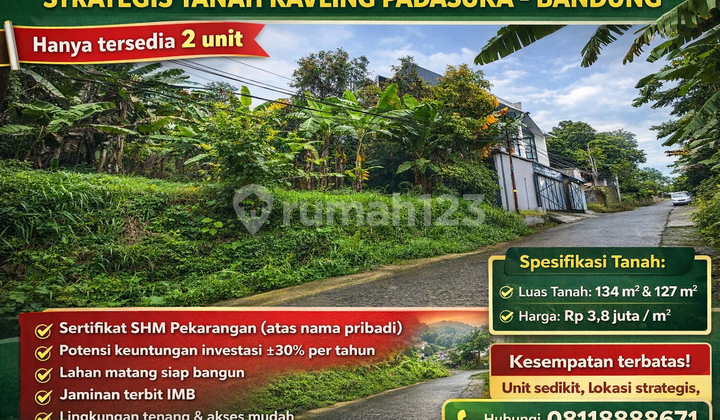 * Kavling Premium Bandung Timur - Unit Terbatas di Padasuka
